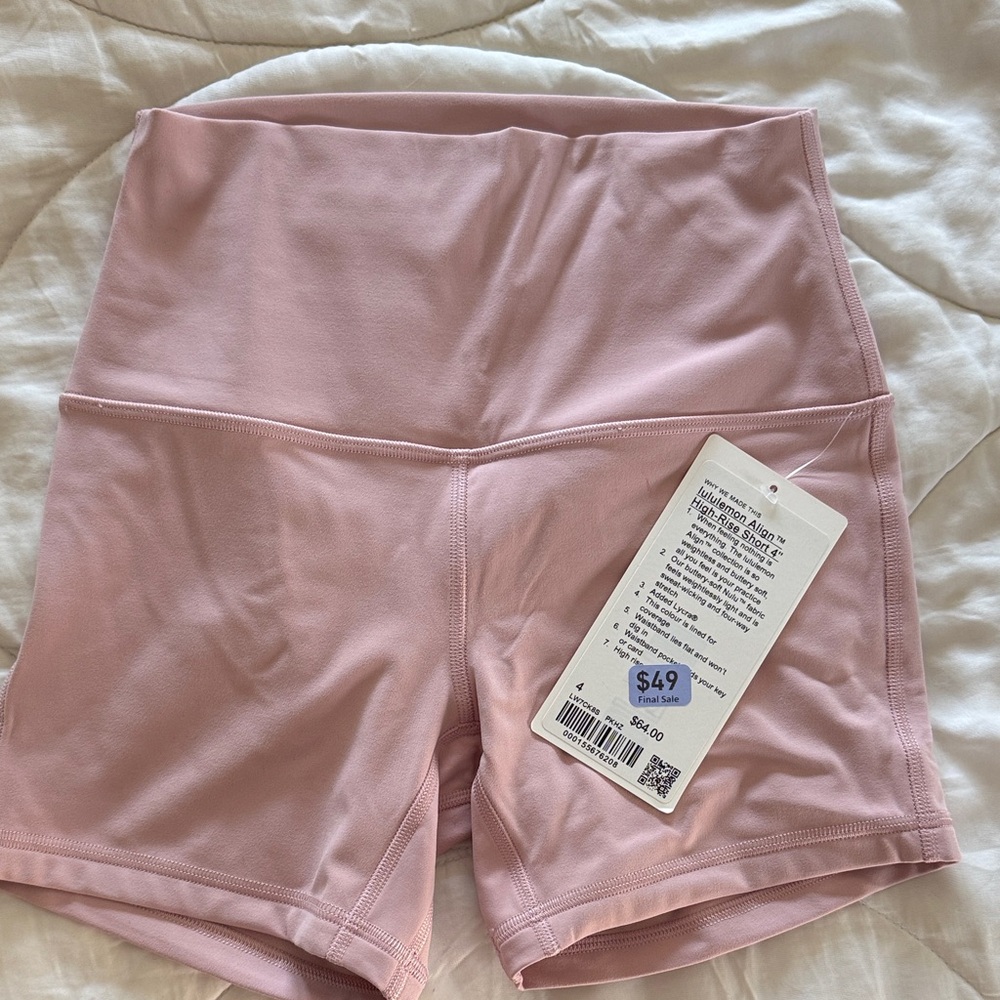 Lululemon Athletica Light Pink Bike Shorts
